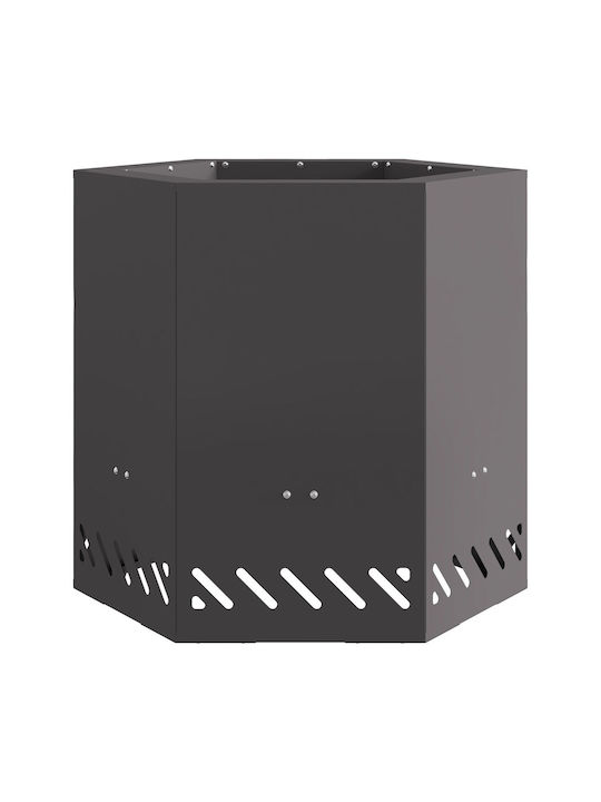 vidaXL Kamin Innenbereich Metallisch Gray 48x48x51cm