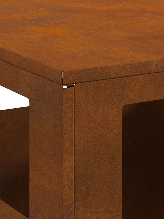 vidaXL Focar Interior din metal Maro 35x35x100cm