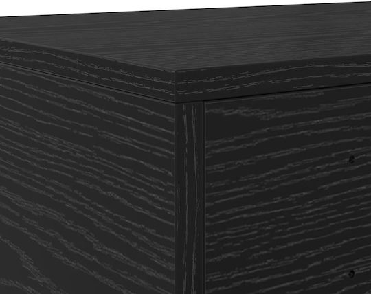 vidaXL Συρτάρι Κρεβατιού Ξύλινο Μαύρο 135x36.5x16.5cm