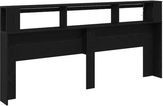 vidaXL Tăblie De Pat Din Lemn Negru Stejar 220x103.5cm
