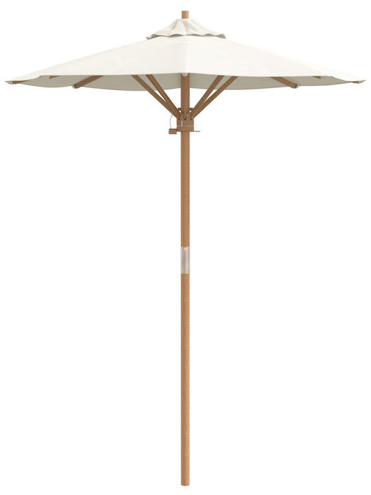 Umbrella Floor Round Wooden Beige D2.11m