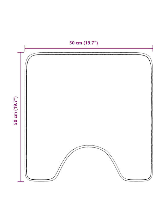 vidaXL Non-Slip Bath Mat Toilet 4019819 Green 50x50cm