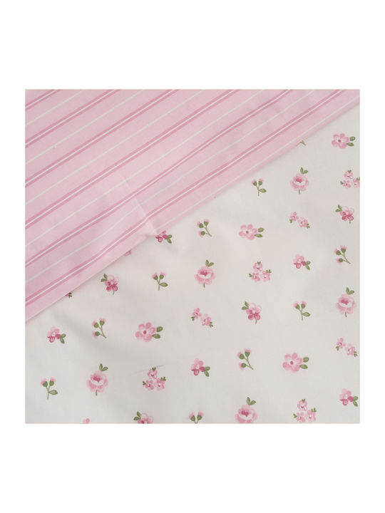 Charalambidis Textiles Sheet for Single Bed with Elastic 90x200+30cm. Spring Pink