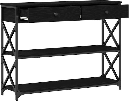 Конзолна маса от Дърво & Метал Black Oak Д100xШ28xВ75cm