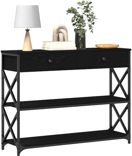 Конзолна маса от Дърво & Метал Black Oak Д100xШ28xВ75cm