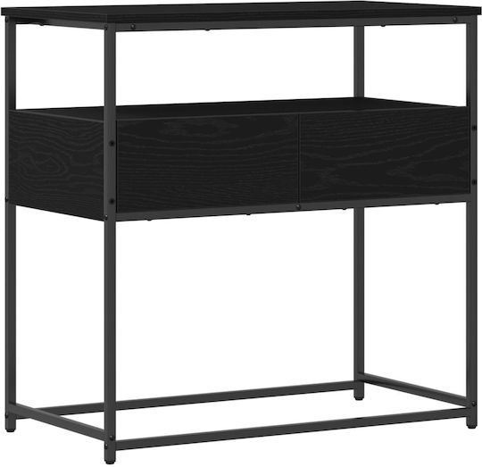 Solid Wood Console Table Black Oak L75xW40xH75cm