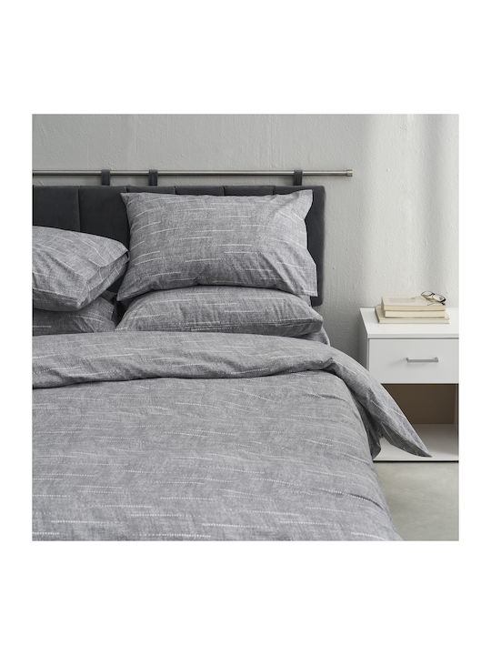 Charalambidis Textiles Duvet Cover Single 160x240 Dots Grey