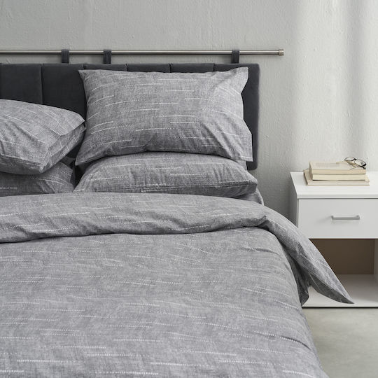 Charalambidis Textiles Плик за Завивка Единичен 160x240 Точки Сив