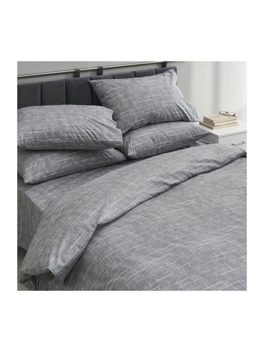 Charalambidis Textiles Duvet Cover Single 160x240 Dots Grey