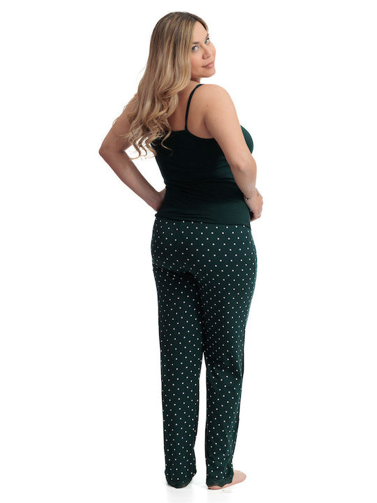SNC Homewear Καλοκαιρινό Γυναικείο Σετ Πιτζάμας Πράσινο