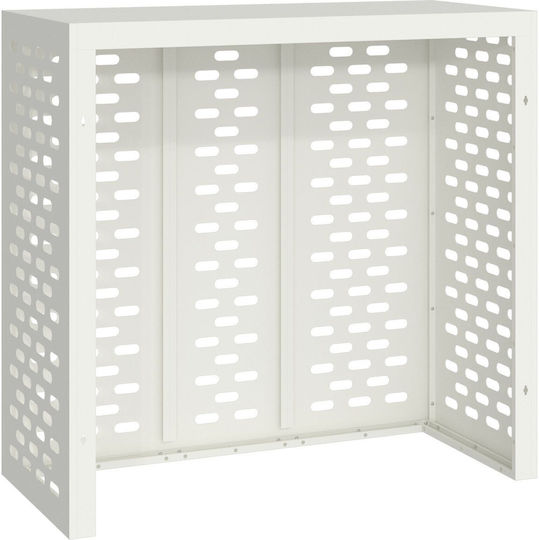 Air Conditioner Cover White 110x50x105 cm Iron