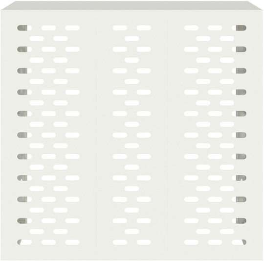 Air Conditioner Cover White 110x50x105 cm Iron