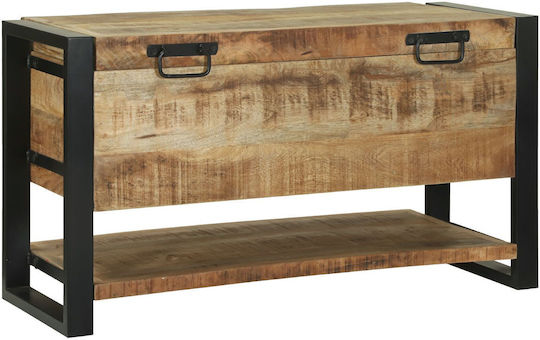 vidaXL Wooden Storage Box with Lid Black 80x35x45cm 1pcs