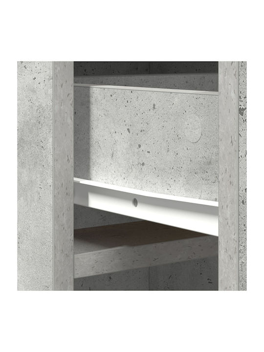 Μπουφές Ξύλινος με Συρτάρια Γκρίου 40x41x135cm