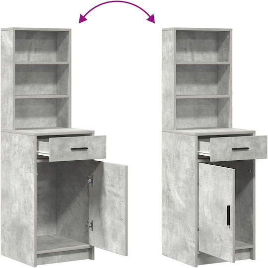 Sideboard Wooden with Drawers Grey 40x41x135cm