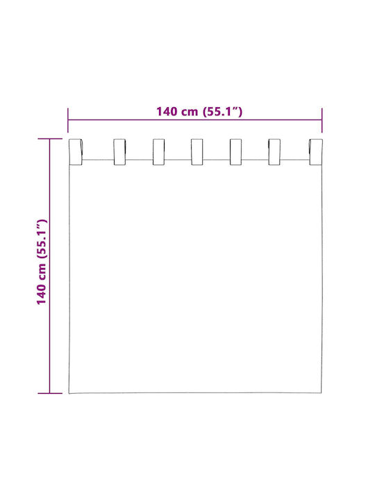 vidaXL Green Window Blackout Curtain Set with Tab Top 140x140cm