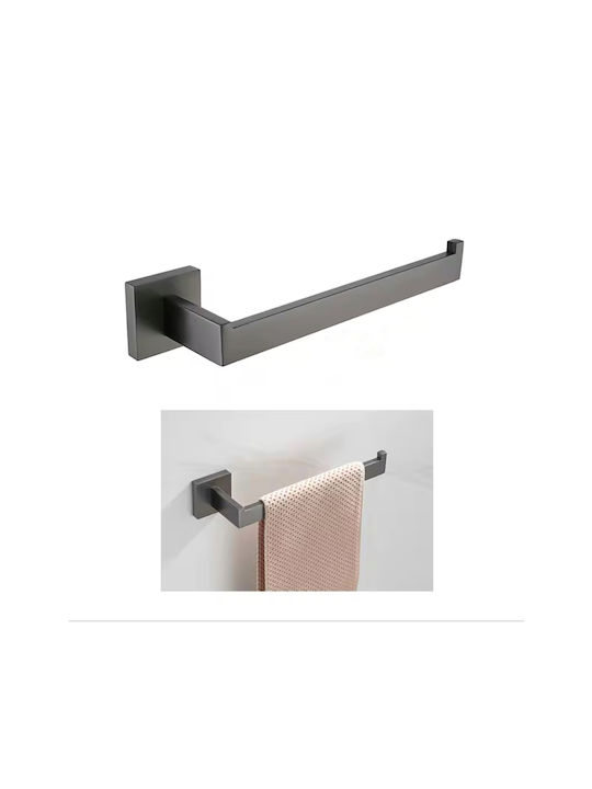 Naron Schiene Badezimmer Einzel Wandmontage Schrauben ​57x57cm Inox Gray
