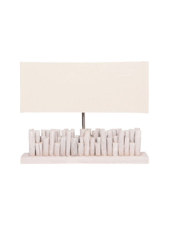 HomeMarkt Twiggy Metal Table Lamp for Socket E27 with White Shade and Base