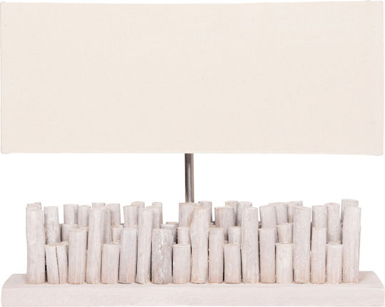 HomeMarkt Twiggy Metal Table Lamp for Socket E27 with White Shade and Base
