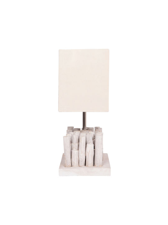 HomeMarkt Twiggy Metal Table Lamp for Socket E27 with White Shade and Base