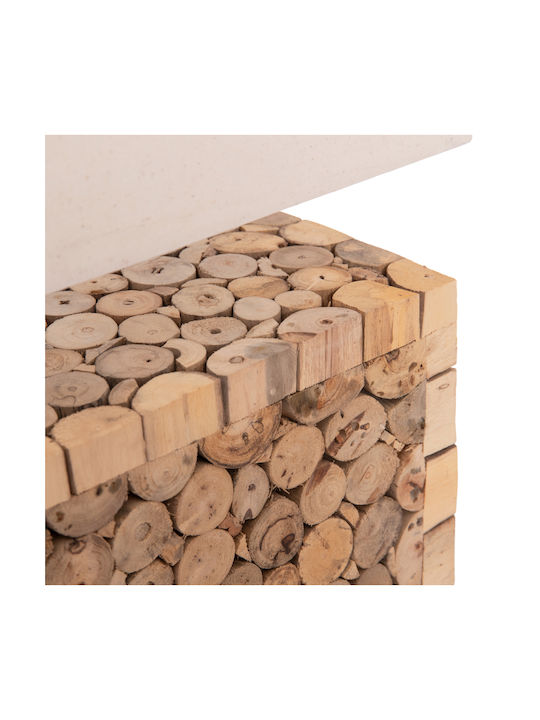 HomeMarkt Twiggy Μεταλλικό Πορτατίφ για Ντουί E27 με Λευκό Καπέλο και Καφέ Βάση