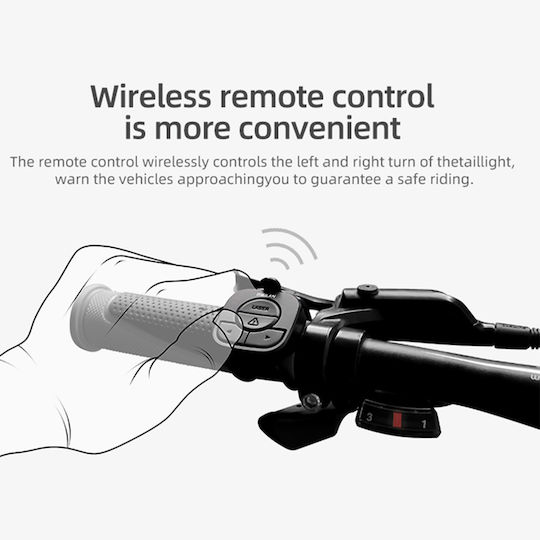 GloboStar 86050 Rechargeable Rear Bicycle Light Wireless LED
