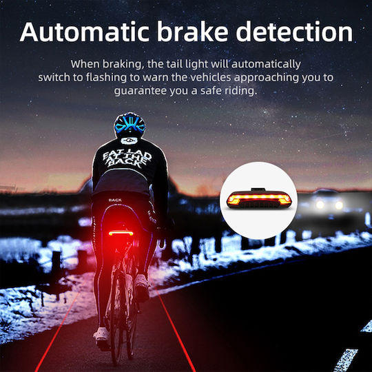 GloboStar 86050 Rechargeable Rear Bicycle Light Wireless LED