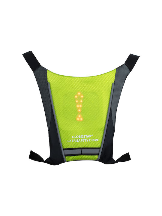 GloboStar Cycling Safety Vest Green with Bright LED Signage
