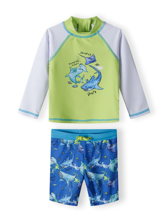 Minoti Kinder Badeanzug Bademoden-Set Green, Blue