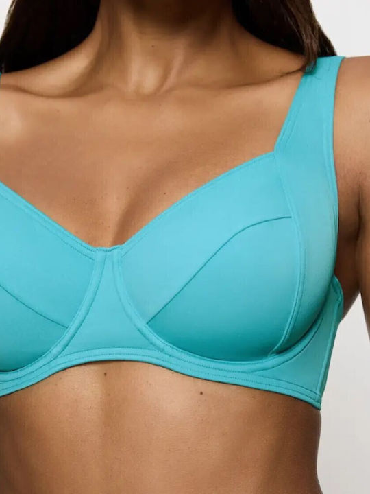 Underwire Bikini Bra Summer Mix & Match with Adjustable Straps Blue