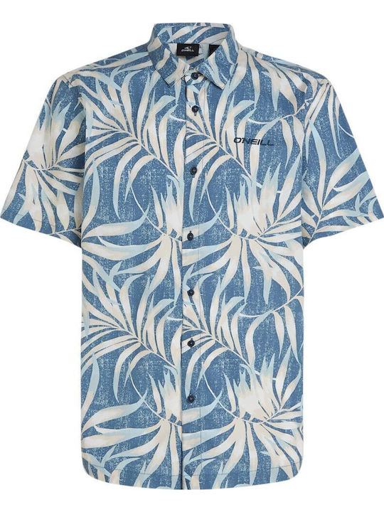 Kurzärmlig Baumwolle Hemd Hellblau