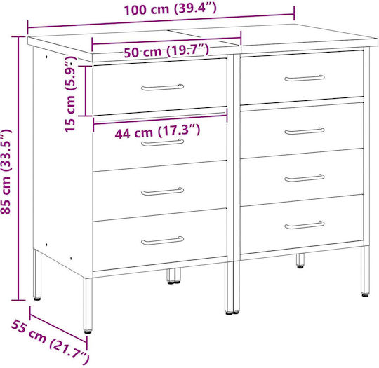 vidaXL 2τμχ 3321363