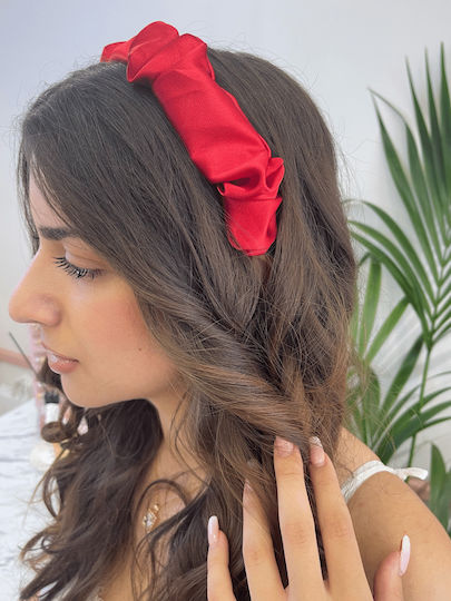 Satin Hair Headbands Red