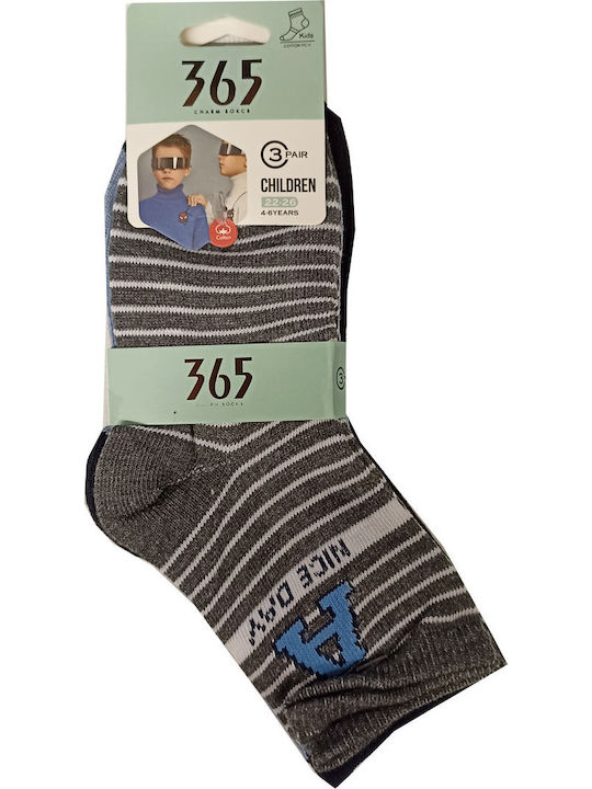 365 Charm Socks Șosete pentru Copii Blue - Gray 3 Perechi