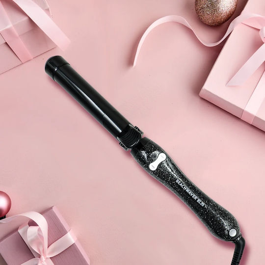 Beachwaver B1.25 Περιστρεφόμενη Πρέσσα Μαλλιών Μπούκλες Black Glitter Beachwaver
