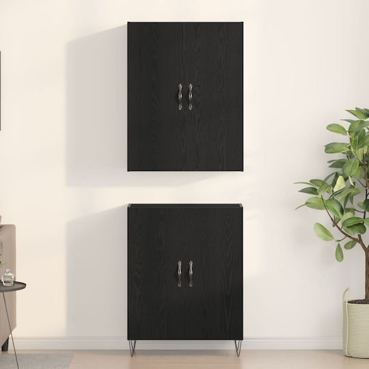 Office Storage Cabinet Wooden Oak 69.5x34x180cm