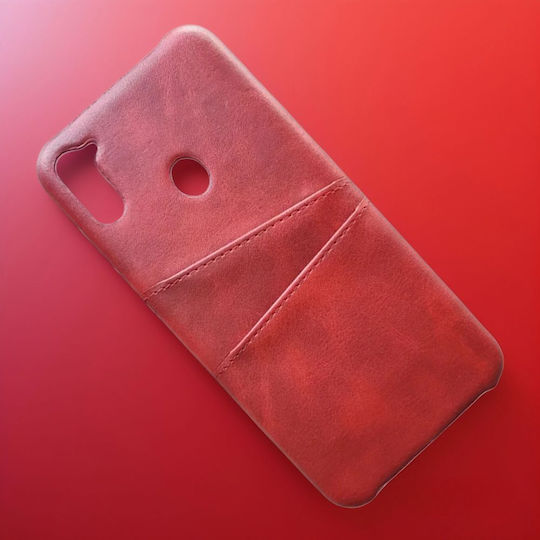 Protective Case Samsung Galaxy A11 Leather Red Card Holder