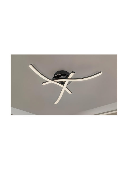 Home Lighting Ceiling Mount Light 46cm Black with Integrated LED