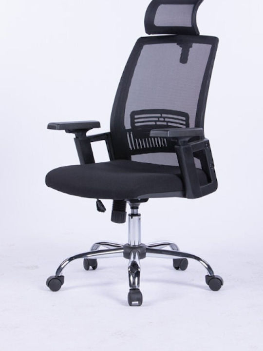 Office Products Mykonos Office Chair with Adjustable Arms Black