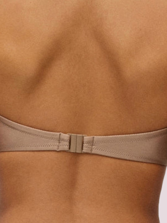 Trägerloses Bikinioberteil C Becher Mit Polsterung Desert Taupe
