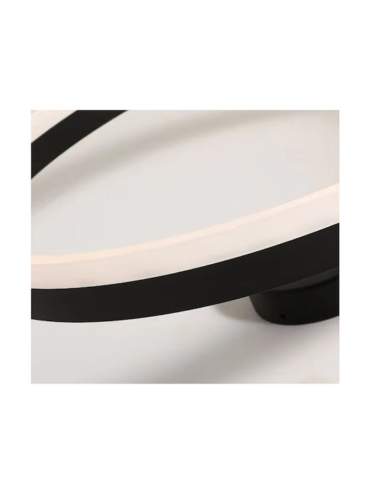 Home Lighting Ceiling Mount Light 50cm Black with Integrated LED