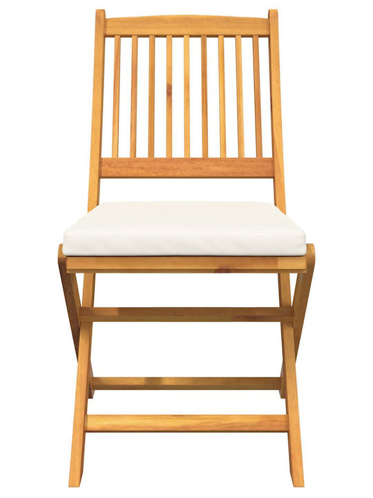 Outdoor-Stuhl Hölzernes Braun mit Kissen 4Stück