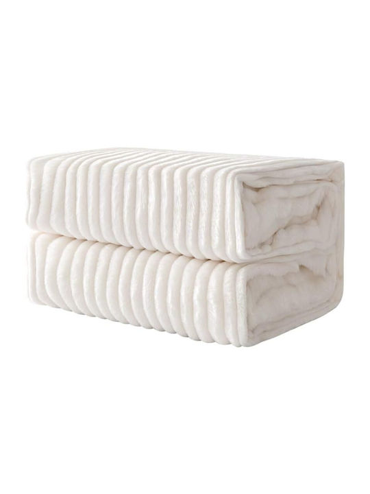 Miulee Fleece Decke für die Couch 125x150cm Weiß