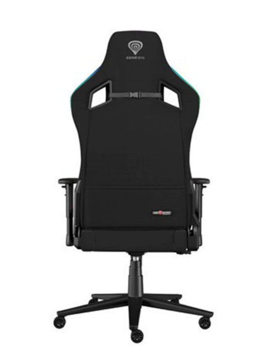 Genesis Trit 660 Геймърски стол с регулируеми подлакътници и RGB осветление Черен