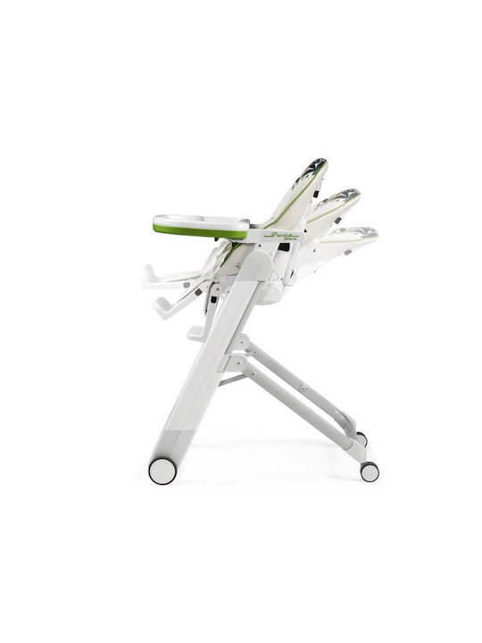 Peg Perego Siesta Follow Me Foldable Baby Highchair with Adjustable Height Jaguars