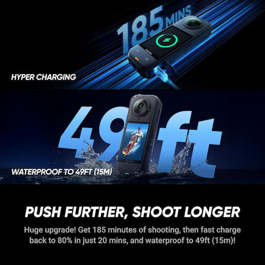 Insta360 Insta360 x5 Action Camera 8K with Screen and Wi-Fi Black