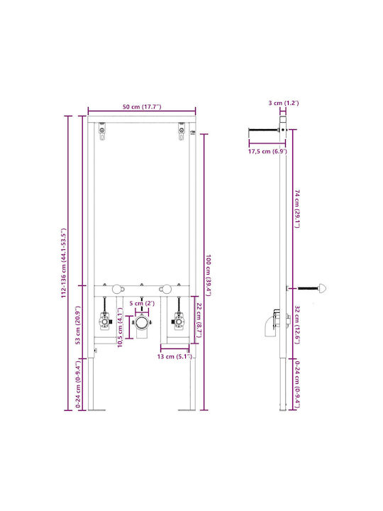 vidaXL Παντζούρι Ανοιγόμενο Π50xΥ17.5cm
