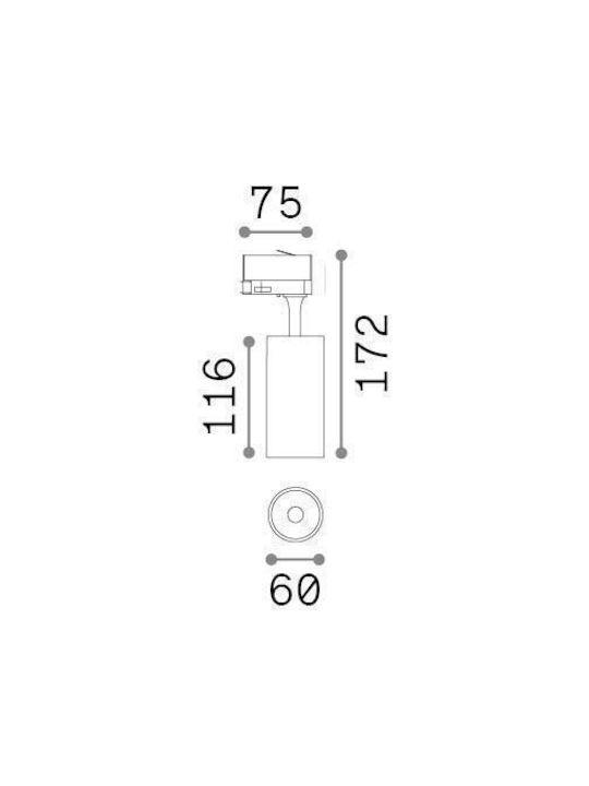 Ideal Lux Single LED Warm White Spot in White Color