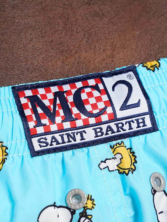 Lightingsnoopy Island Chill Men's Swimwear Shorts Blue with Patterns