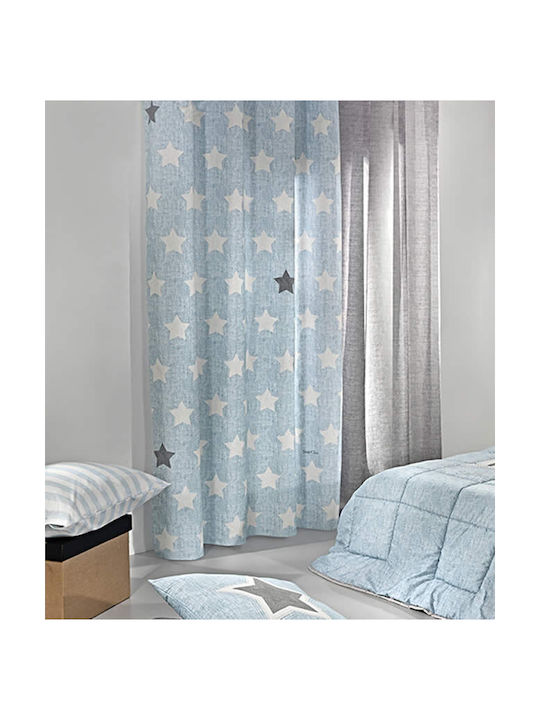 Saint Clair Kids Grommet Top Curtain Pirineo Blue 1752030216003 GL5141 160x250cm